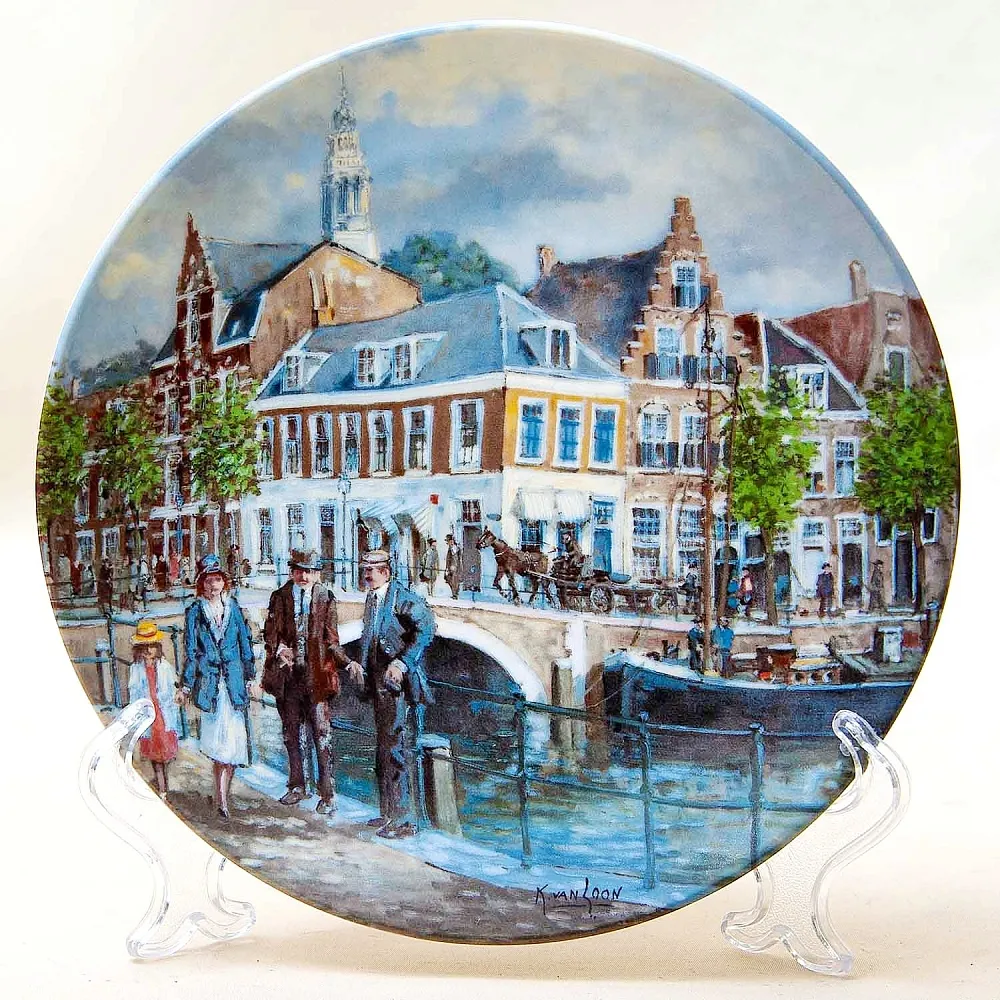 Коллекционная Тарелка «Хаарлем, город на Спарне» Фарфор, Royal MOSA, Голландия -1990 год.