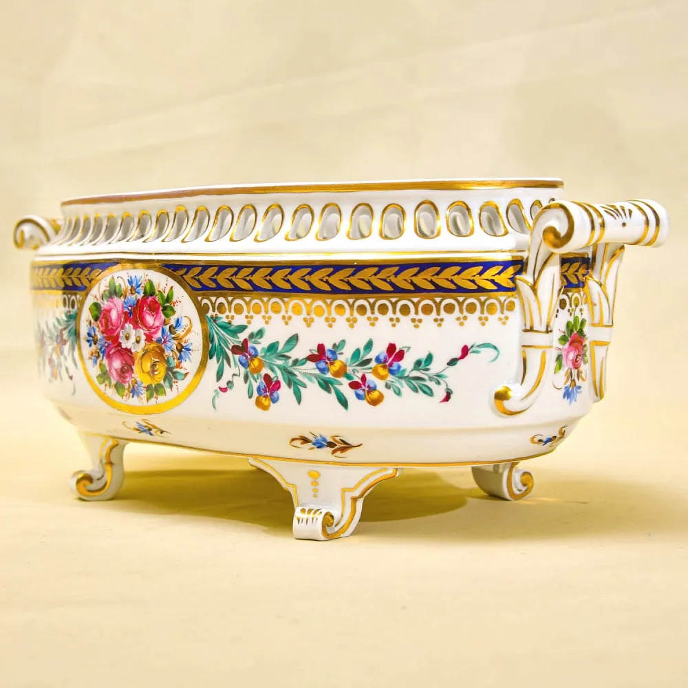 Фарфоровая Ваза - Сухарница -  Конфетница в стиле Ампир, SP Dresden, Германия 50 гг.