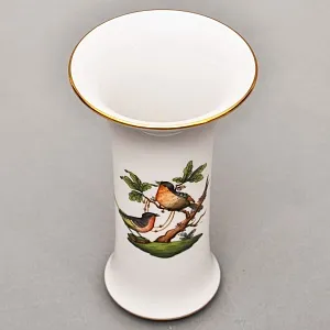 Небольшая Коллекционная Ваза для цветов «ROTHSHILD BIRDS», Фарфор Herend Венгрия.