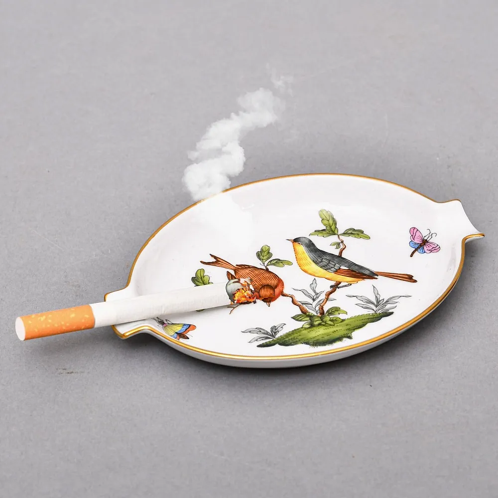Небольшая Фарфоровая мелочевница - пепельница «ROTHSHILD BIRDS», HEREND Венгрия. 