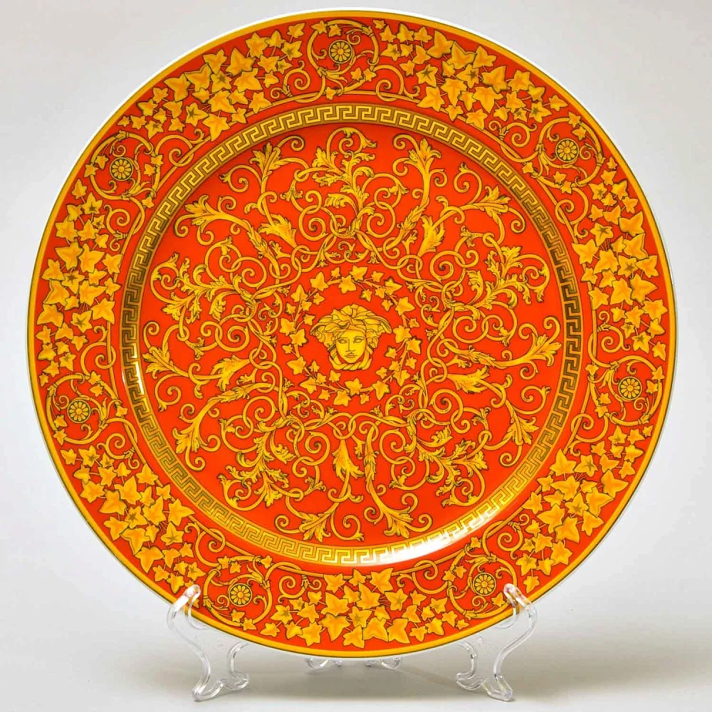 «Floralia Medusa Red» - Коллекционная Фарфоровая Тарелка - Блюдо, VERSACE, Rosenthal Германия.