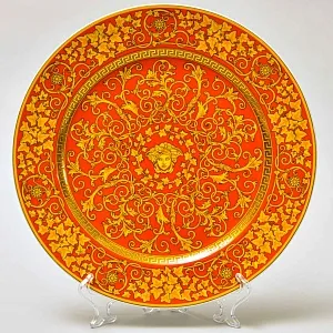 «Floralia Medusa Red» - Коллекционная Фарфоровая Тарелка - Блюдо, VERSACE, Rosenthal Германия.