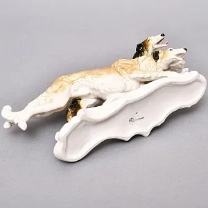 Редкость! Фарфоровая Статуэтка Пара Собак «Две Борзые», Karl Ens Германия, первая половина ХХ века.