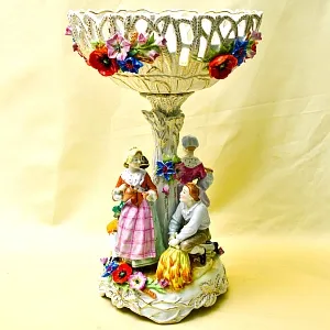 Редкость!!! Большая Фарфоровая Ваза «УРОЖАЙ», PLAUE Германия середина ХХ века.