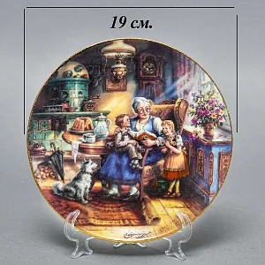 Коллекционная Тарелка «Бабушкины сказки» Фарфор, Weimar Porzellan Германия -1993 год. 