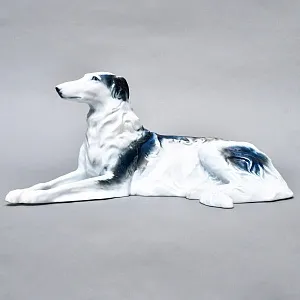 Коллекционная статуэтка «ОХОТНИЧЬЯ СОБАКА. Русская псовая борзая», Фарфор ROSENTHAL Германия.