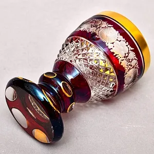 Винтажная Вазочка - Кубок - Рубиновый Хрусталь, Egermann, Богемия, Чехия 50гг.