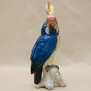 Фарфоровая статуэтка Птица - «Попугай - Какаду» Н -28 см., Карл Энс / Karl Ens,  Германия, 50-е гг.