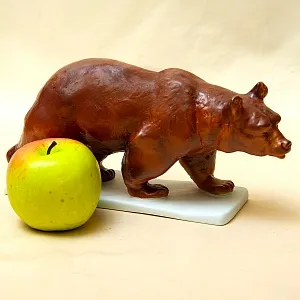 Редкость! Авторская фарфоровая статуэтка «БУРЫЙ МЕДВЕДЬ», Wallendorf Германия - 1963 год..