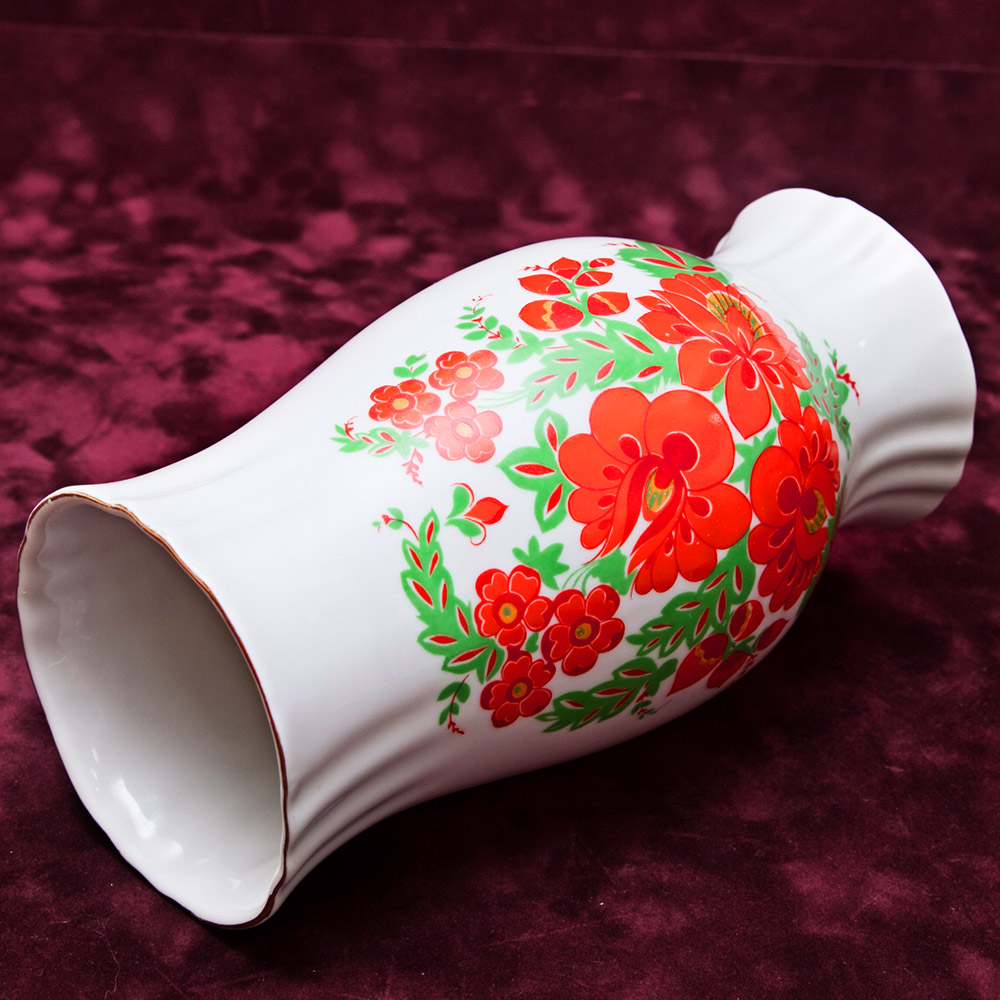 Коллекционная Фарфоровая Ваза «Серп и молот», СССР Бориславский ФЗ, 1974 - 1984 годы.