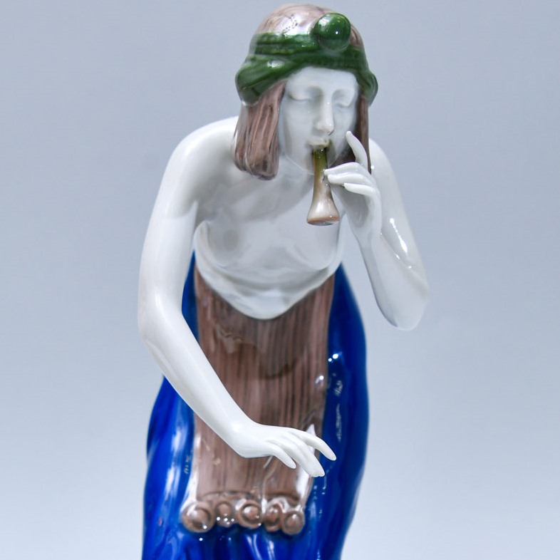 Редкость! Антикварная Фарфоровая статуэтка «Заклинательница змей», ROSENTHAL Германия -1919 год.