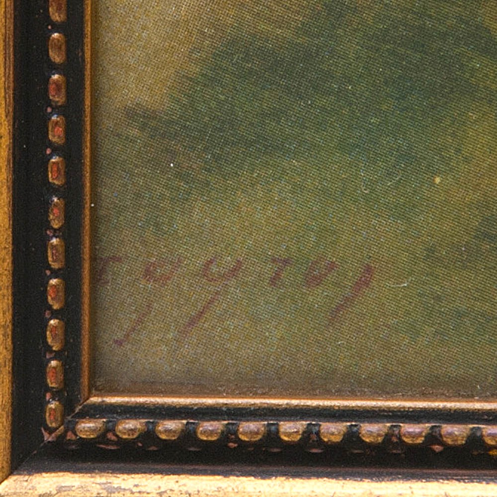 Винтажная Картина - Иллюстрация - Панно «Утро и домашние дела», Франция. 