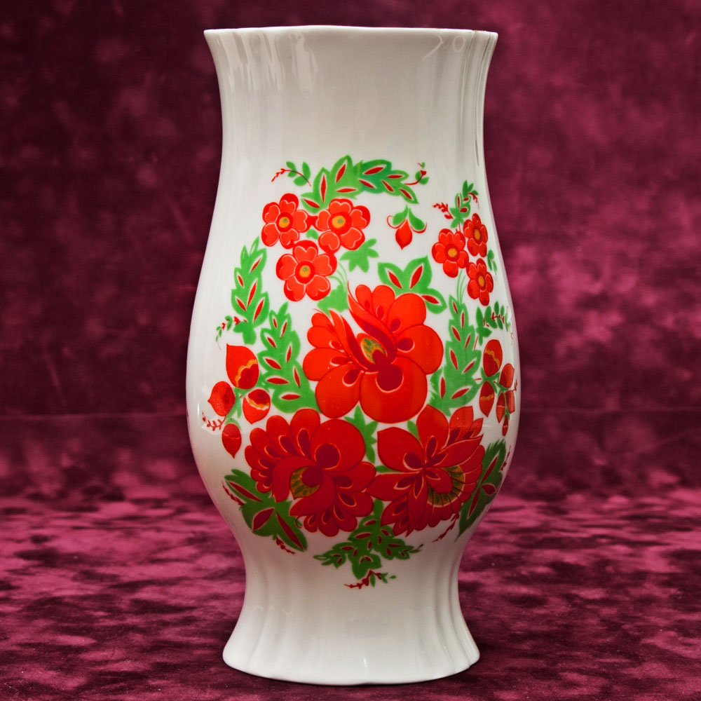 Коллекционная Фарфоровая Ваза «Серп и молот», СССР Бориславский ФЗ, 1974 - 1984 годы.