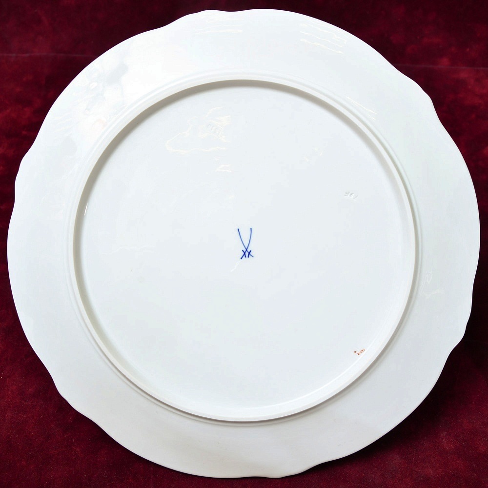 Большое Сервировочное Блюдо - Тарелка «ЦВЕТЫ», Фарфор MEISSEN Германия - 1985 год.