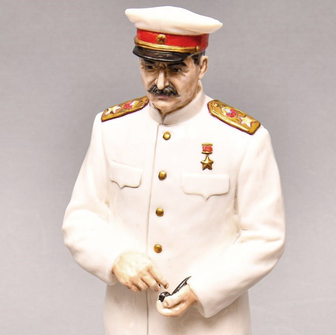 Коллекционная Авторская Статуэтка «Генералиссимус СССР - Сталин И.В.», фарфор, Россия. 
