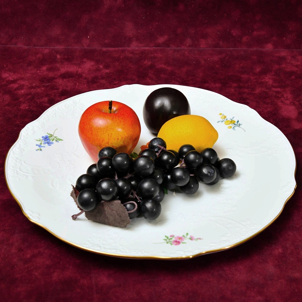 Большое Сервировочное Блюдо - Тарелка «ЦВЕТЫ», Фарфор MEISSEN Германия - 1985 год.