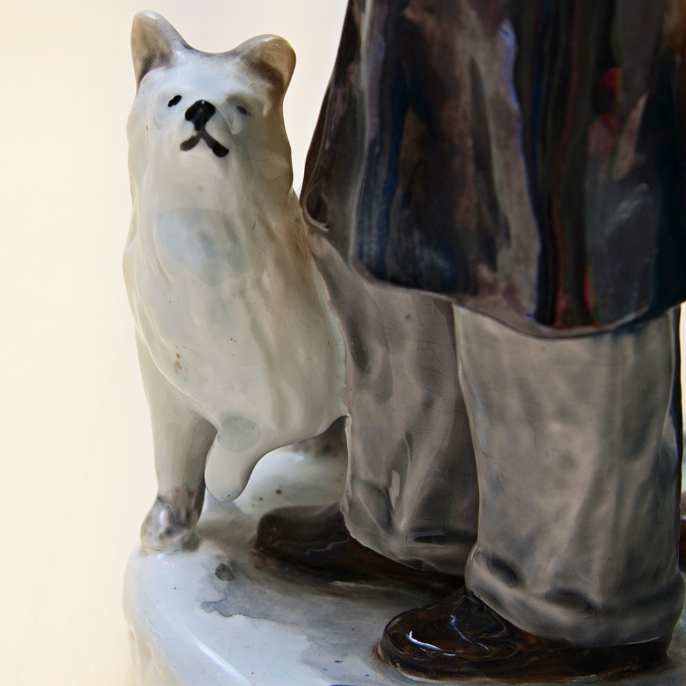 Большая Коллекционная статуэтка «Друзья птиц», Фаянс ЗиК Конаково, СССР - 1955 год.