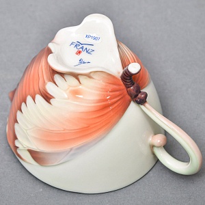 Авторский Фарфоровый Чайный сервиз «Бабочки и стрекозы» на 4 персоны, Franz Collection Тайвань.