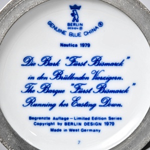 Коллекционная Пивная Кружка «Барк „Фюрст Бисмарк“ в Ревущих Сороковых», Berlin Design Германия -1979 год.