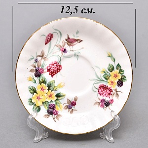 Коллекционная Фарфоровая Кофейная пара «Букет с ежевикой», ROYAL ALBERT Англия.