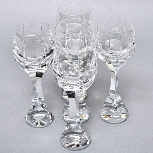 Редкость! Хрустальные Бокалы - Фужеры для Вина серия «Neptune», BACCARAT, Франция, 80 -гг. 