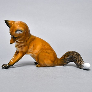 Коллекционная Фарфоровая статуэтка «Лиса на охоте», Rosenthal Германия, 1974 - 1982 годы. 