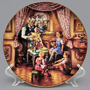 Коллекционная Тарелка «Кукольный театр» Фарфор, Weimar Porzellan Германия -1994 год.