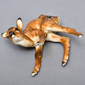 Коллекционная Фарфоровая статуэтка «Пятнистый Олененок», Hutschenreuther Германия, 50-е гг.