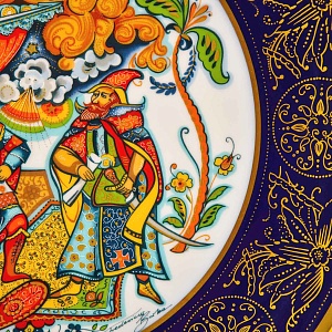 Редкое! Коллекционное Блюдо - Тарелка «Мифы, сказания. Золотой Петушок» Фарфор Hutschenreuther, Германия-1980 год.