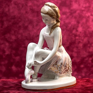 Редкость! Авторская Фарфоровая статуэтка «Юная балерина Татьяна Пилецкая», ЛФЗ СССР 1950–1960 годы. 