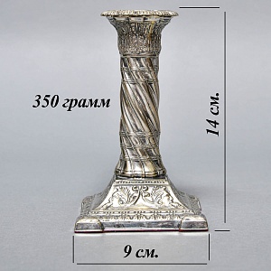 Антикварные Парные Подсвечники на одну свечу, Silverplate, SHEFFIELD Англия начало ХХ века. 