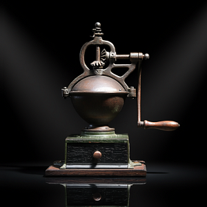 Большая Антикварная Чугунная Ручная Механическая Кофемолка Goldenberg, Германия начало ХХ века.