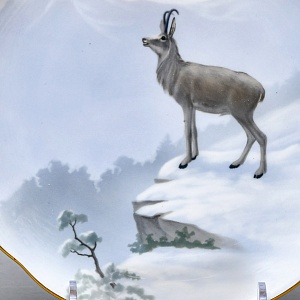 Столовый Фарфоровый сервиз «Охота» на 12 персон, Kaestner Saxonia Германия, первая половина ХХ века.