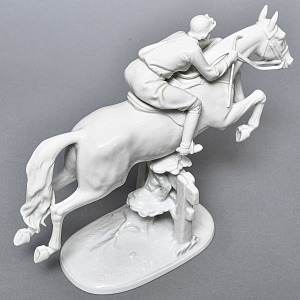 Коллекционная Фарфоровая статуэтка «Наездница. Женский Конкур», ROSENTHAL Германия, 1938 - 1948 годы.