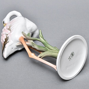 Редкая! Большая Коллекционная Статуэтка «Птица Фламинго», Фарфор ROSENTHAL Германия, 1974 - 1982 годы. 