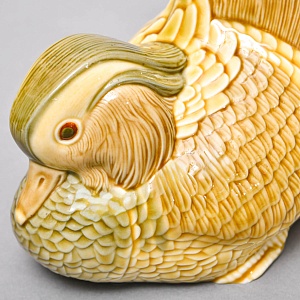 Коллекционная Фарфоровая статуэтка «Птица -Утка Мандаринка», Lladro Испания, 1970 - 1975 года.