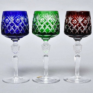 Набор Бокалы для вина 6 -ть штук серия «BRISTOL» Хрусталь, NACHTMANN Германия, 70 -е годы ХХ века.