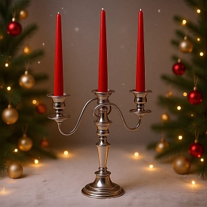 Канделябр - Подсвечник на Три Свечи, Н -29 см. Silverplate, Elkington's & Co. Англия, начало ХХ века.