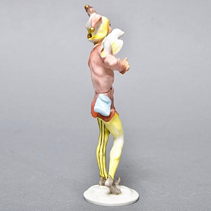 Авторская Фарфоровая Статуэтка «Шут с Совой и Зеркалом», Hutschenreuther Германия.