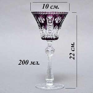 Антикварный Хрустальный Бокал для вина, Knittel FAKIRIS, Германия, конец 30-х гг.