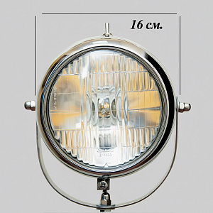 Дизайнерская Электрическая Лампа - Торшер - Светильник «Фара Мотоцикла ИЖ - СССР».