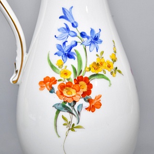 Коллекционный Фарфоровый Соусник - Кувшинчик «Мейсенские цветы», MEISSEN Германия.