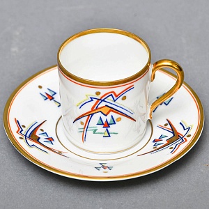 Антикварная Фарфоровая Кофейная пара «ILONA», ROSENTHAL Германия, 1891 - 1906 годы.