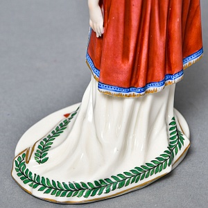 Антикварная статуэтка «Девушка в тюрбане», Фарфор, Dressel, Kister & Cie Германия, 1900 - 1922 годы. 