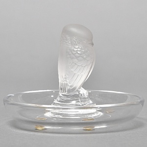 Хрустальная Подставка «Птичка» для колец и украшений в стиле Арт Нуво, Lalique Франция.
