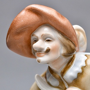 Коллекционная Фарфоровая статуэтка «Сирано де Бержерак», Herend Венгрия, середина ХХ века. 