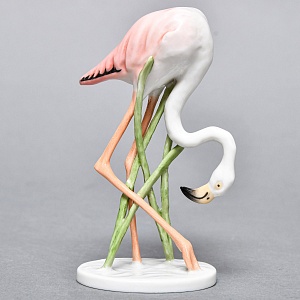 Коллекционная Фарфоровая статуэтка «Птица. Фламинго», ROSENTHAL Германия, середина ХХ века. 