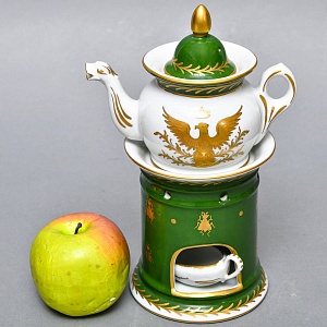 Антикварный Заварочный Чайник на подставке «Золотой орел», Франция - первая половина ХХ века. 