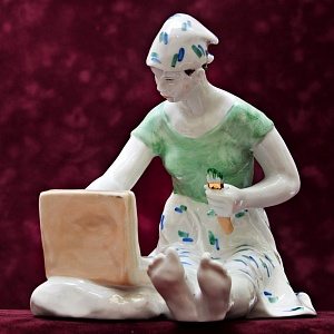 Редкая! Коллекционная Авторская Фарфоровая статуэтка «На Этюдах», ДФЗ - Дулево, СССР 50 гг. 