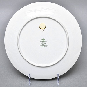 Коллекционная Фарфоровая тарелка серия Persil «Леди с розовым зонтиком», Hutschenreuther Германия.